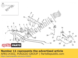 aprilia AP8114302 befestigung des vorderen zylinderventils - Linke Seite