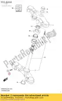 5132844H00, Suzuki, boulon suzuki  sfv 650 2009 2010 2011 2012 2014 2015 2017 2018, Nouveau