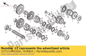 Honda 23721HN2000 engranaje, rvs inactivo - Lado inferior