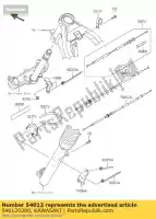 540120280, Kawasaki, kabel-gasklep, opening klx125c kawasaki d tracker klx 125 2010 2011 2012 2013 2015 2016, Nieuw