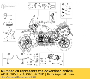 aprilia AP8152058 ?ruba imbusowa m8x20 - Dół