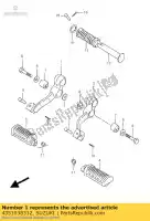 4351038312, Suzuki, Bar, repose-pieds fr suzuki gn  gn250 gn250e 250 , Nouveau