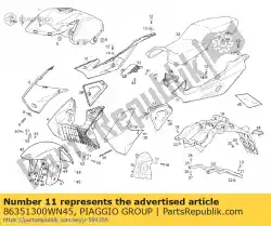 Aquí puede pedir protección lateral de Piaggio Group , con el número de pieza 86351300WN45: