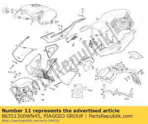 Piaggio Group 86351300WN45 protección lateral - Lado inferior