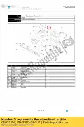 Ici, vous pouvez commander le valve de retournement auprès de Piaggio Group , avec le numéro de pièce CM028202: