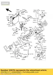 Here you can order the reservoir zx400-l1 from Kawasaki, with part number 430781117: