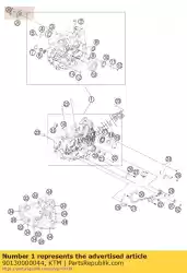 Here you can order the engine case cpl. From KTM, with part number 90130000044: