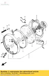 Ici, vous pouvez commander le jante, lampe frontale auprès de Suzuki , avec le numéro de pièce 3511145600: