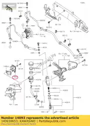 Qui puoi ordinare 01 coperchio,serbatoio rr,esterno da Kawasaki , con numero parte 140930653: