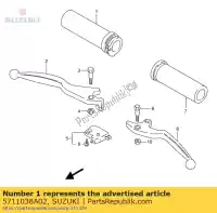 5711038A02, Suzuki, grip throttle suzuki ls vs 650 750 800 1400 1986 1987 1988 1989 1990 1991 1992 1993 1994, New