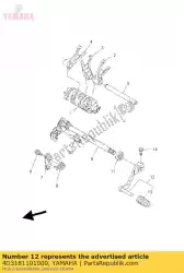 Aquí puede pedir conjunto de pedal de cambio de Yamaha , con el número de pieza 4D3181101000: