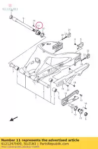 Suzuki 6121247H00 szef, rr swgarm - Dół