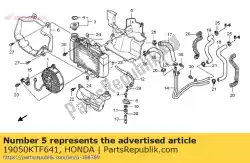 gids, rr. Middelste radiator lucht van Honda, met onderdeel nummer 19050KTF641, bestel je hier online: