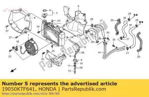 honda 19050KTF641 guide, rr. center radiator air - Bottom side