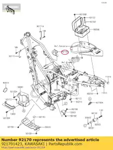 Kawasaki 921701423 clamp - Bottom side