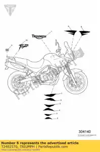 triumph T2402570 decalcomania serbatoio carburante - Il fondo