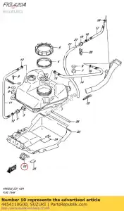 suzuki 4454110G00 almofada, combustível ta - Lado inferior