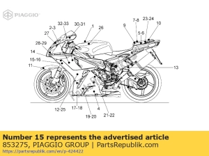 aprilia 853275 naklejka na górn? owiewk? - Dół