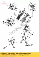 1UF274200000, Yamaha, front footrest assy (right) yamaha fzx 750, New