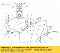 00H10408181, Aprilia, robinet de carburant, Nouveau