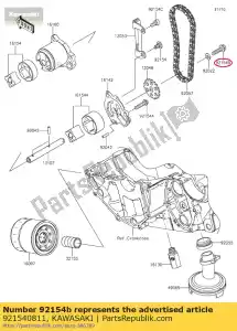 kawasaki 921540811 parafuso, flangeado, 6x25 er650ecf - Lado inferior