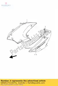 Suzuki 6868527G10DTG fita, lado da capota, - Lado inferior