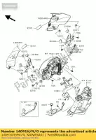 140910459474, Kawasaki, Housse, lampe frontale, rh, g.sil kawasaki er6n  a b er 6n abs 650 , Nouveau