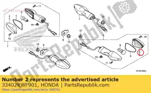 Honda 33402KWF901 lens, r. winker - Onderkant