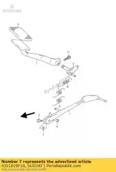 pedaal, rem van Suzuki, met onderdeel nummer 4311010F10, bestel je hier online: