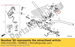 Honda 9501422200, Houder b2, handgreep boven, OEM: Honda 9501422200