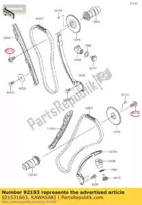 Kawasaki 921531663 bullone - Il fondo