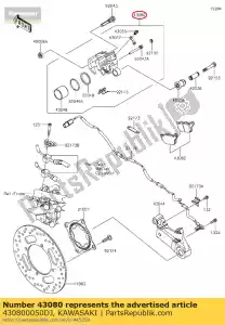 kawasaki 430800050DJ brake caliper, rear - Middle