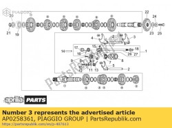 Aprilia AP0258361, Vork, OEM: Aprilia AP0258361