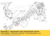 AP8268883, Piaggio Group, lh carenagem dianteira. laranja aprilia sr ho new ie carb 50 2, Novo