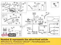 AP9100372, Piaggio Group, Cable de batería a tierra aprilia  rxv rxv sxv sxv 450 550 2006 2008 2009 2010 2011, Nuevo