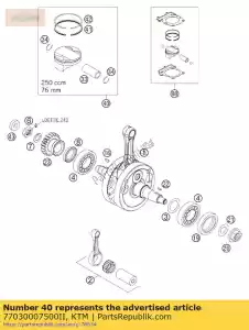 KTM 77030007500II pistão ii cpl. - Lado inferior