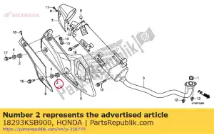 Honda 18293KSB900 borracha, embalagem protetora - Lado inferior