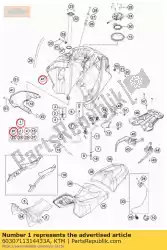 Tutaj możesz zamówić zbiornik paliwa kpl. Od KTM , z numerem części 6030711314433A: