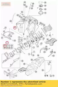 ktm 6030711314433A zbiornik paliwa kpl. - Dół