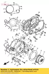 Ici, vous pouvez commander le couvercle, carter 1 auprès de Yamaha , avec le numéro de pièce 42H154110100: