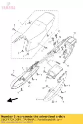 Ici, vous pouvez commander le couverture, queue 2 auprès de Yamaha , avec le numéro de pièce 18CF472K00P4: