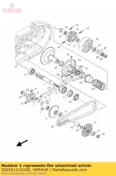 Ici, vous pouvez commander le engrenage, entraînement primaire auprès de Yamaha , avec le numéro de pièce 52SE61110100: