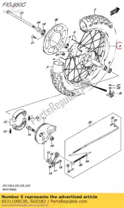 Suzuki 6531108G30 rim,rr wheel - Bottom side