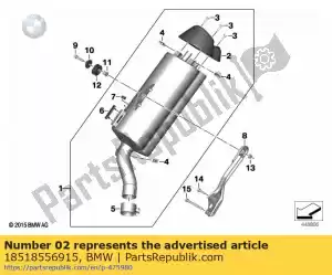 bmw 18518556915 za?lepka tylnego t?umika, ty? - Dół