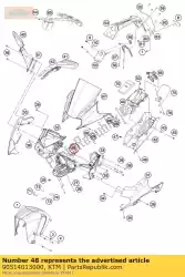 Aquí puede pedir estructura de la cabeza de la lámpara de KTM , con el número de pieza 90514013000: