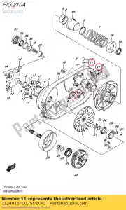 suzuki 2124915F00 spacer,movable - Bottom side