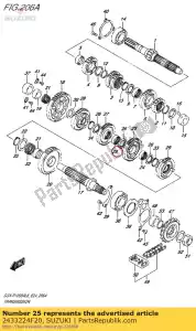 Suzuki 2433224F20 buisson, 3e entraîné - La partie au fond