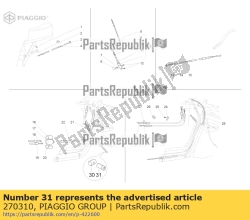 Aprilia 270310, Register freno posteriore, OEM: Aprilia 270310