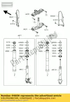 44039008818R, Kawasaki, holder-fork upper,f.s.bl klx12 kawasaki d tracker 125 2010 2011 2012 2013, New