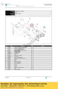 Piaggio Group 651485 mola de suspensão traseira - Lado inferior